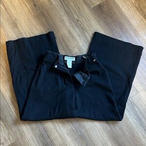 Sonia Rykiel Paris black wide leg wool trouser pants EU 36 US small